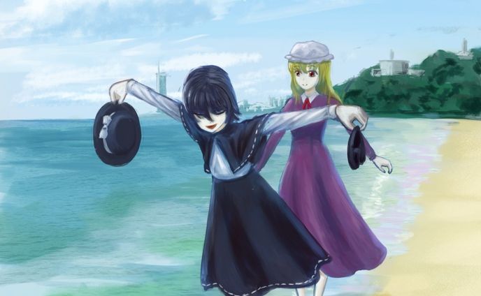 第14回東方ニコ童祭に、ヒロシゲ36号のボーカルアレンジ動画で参加してます。( https://www.nicovideo.jp/watch/sm40657539 )
こちらはそれに合わせて描いたイメージイラストです。

#東方project #秘封倶楽部 #宇佐見蓮子 #マエリベリーハーン #touhouproject #hifuuclub #renkousami #merry #touhoufanart