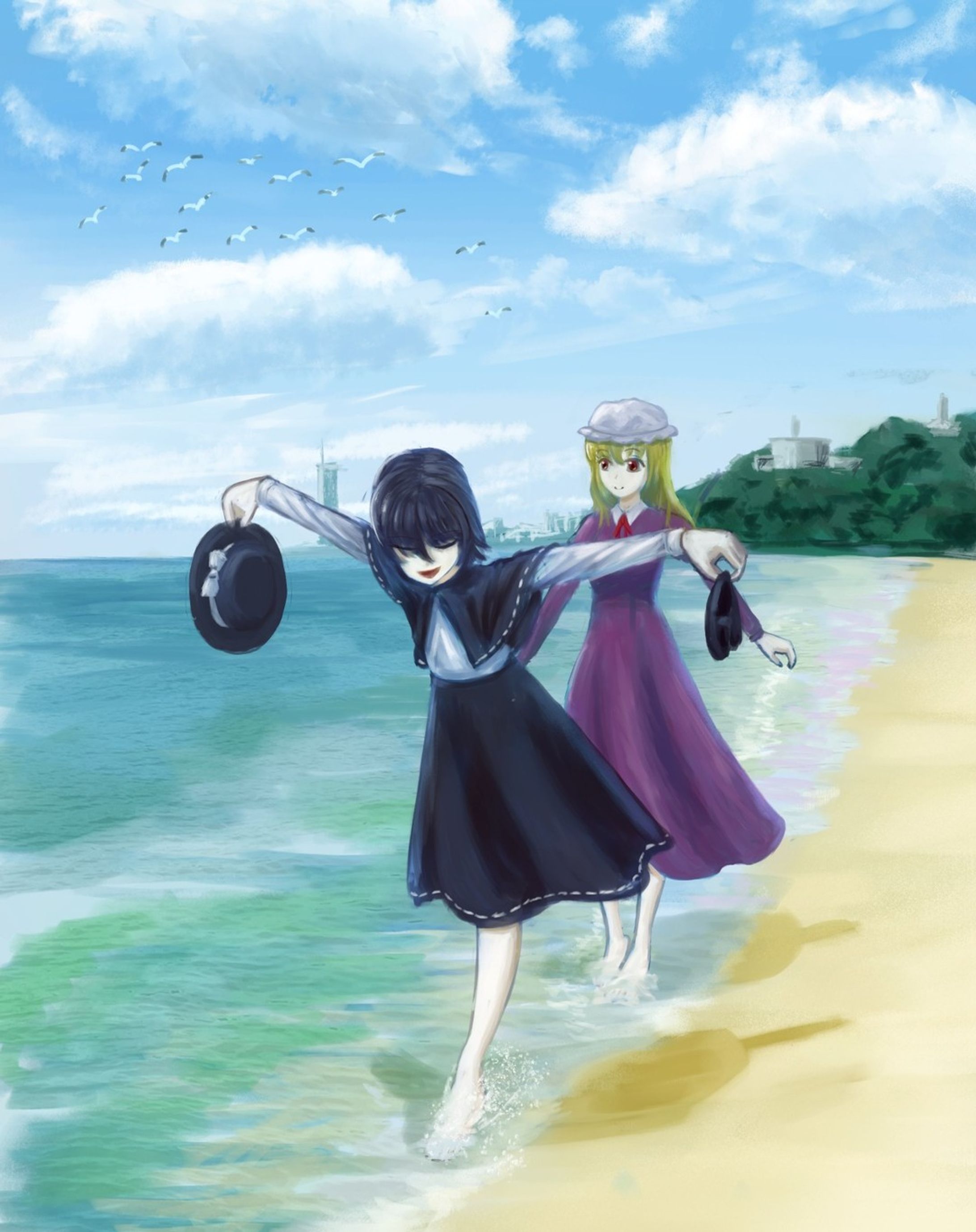第14回東方ニコ童祭に、ヒロシゲ36号のボーカルアレンジ動画で参加してます。( https://www.nicovideo.jp/watch/sm40657539 )
こちらはそれに合わせて描いたイメージイラストです。

#東方project #秘封倶楽部 #宇佐見蓮子 #マエリベリーハーン #touhouproject #hifuuclub #renkousami #merry #touhoufanart-1