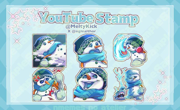 静止画スタンプ︙MeltyKick 様