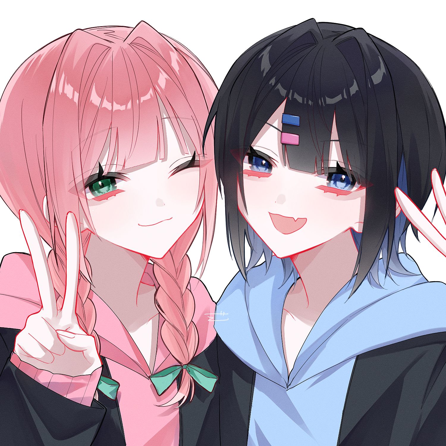 画面内2人 ペア画イラスト