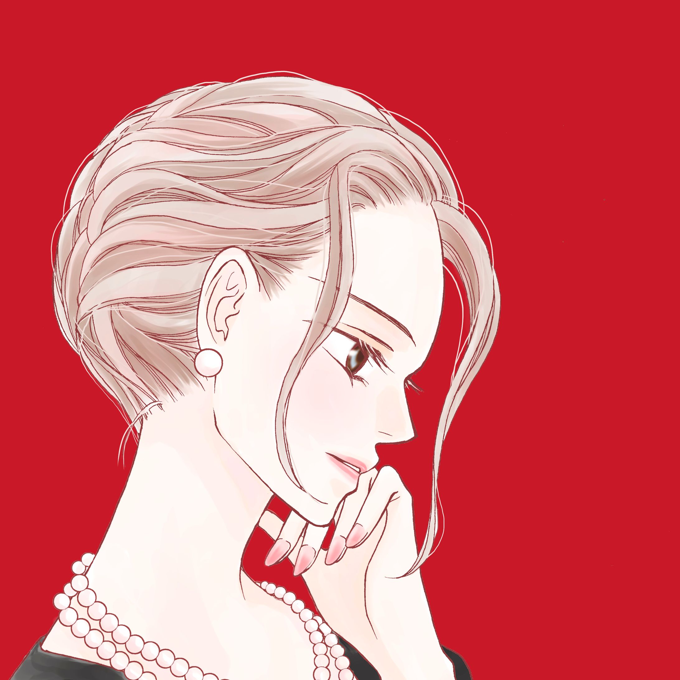 Nadègeアルバム「pas à pas」ジャケットイラスト-1