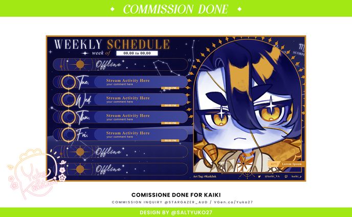 Kaiki Stream Schedule