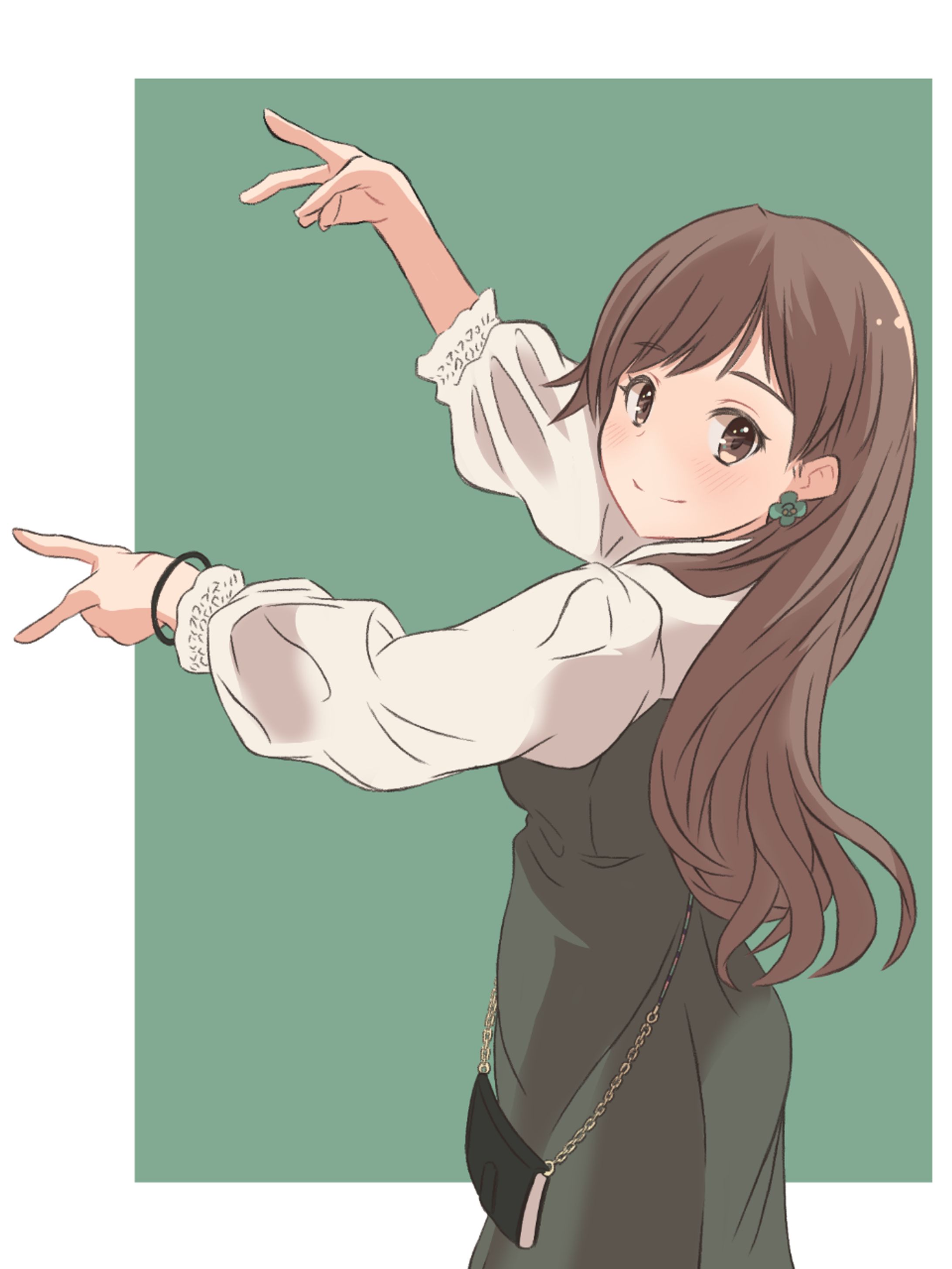 ポーズをとるかわいい女性-1