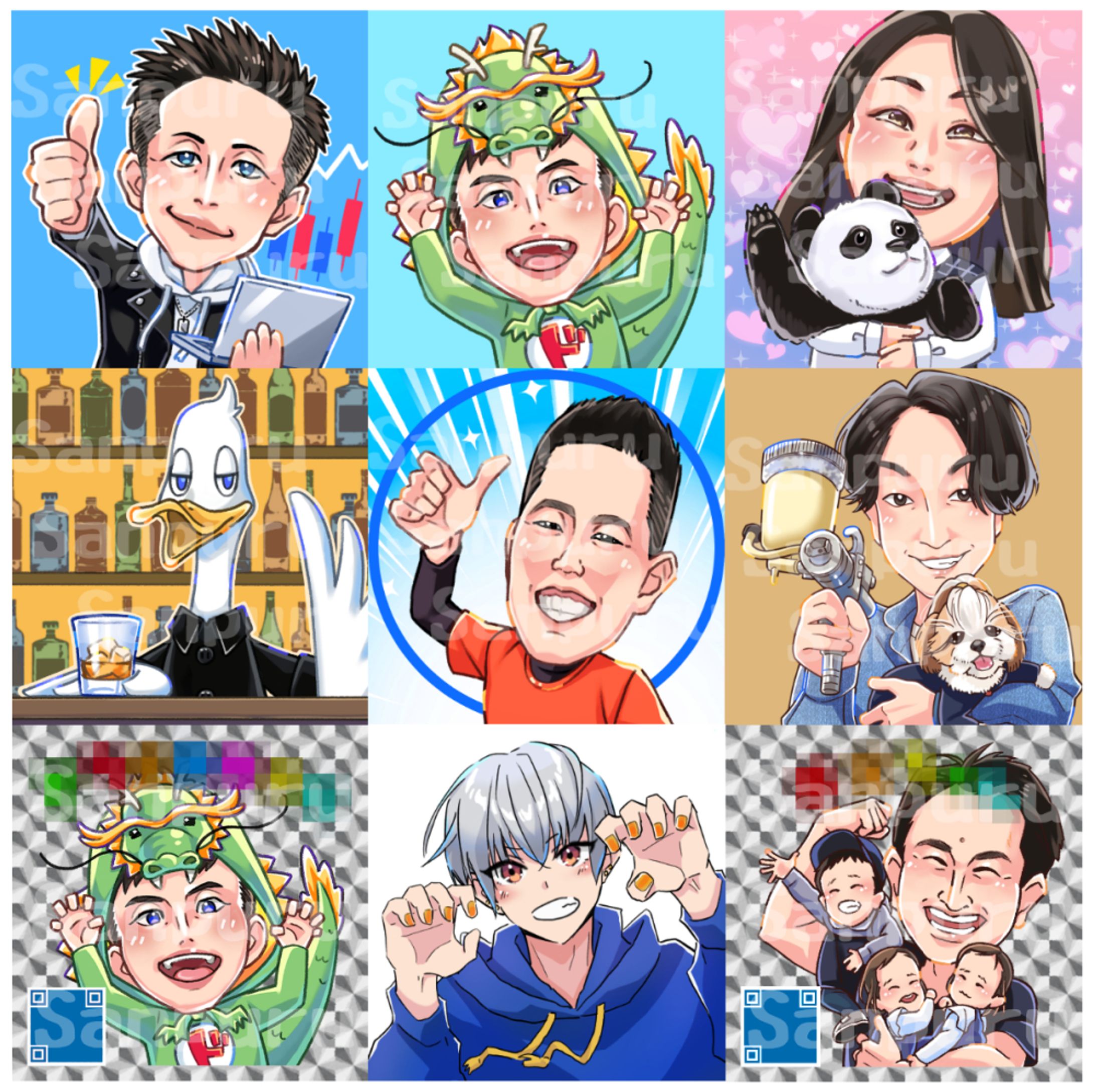 似顔絵・アイコン01-1