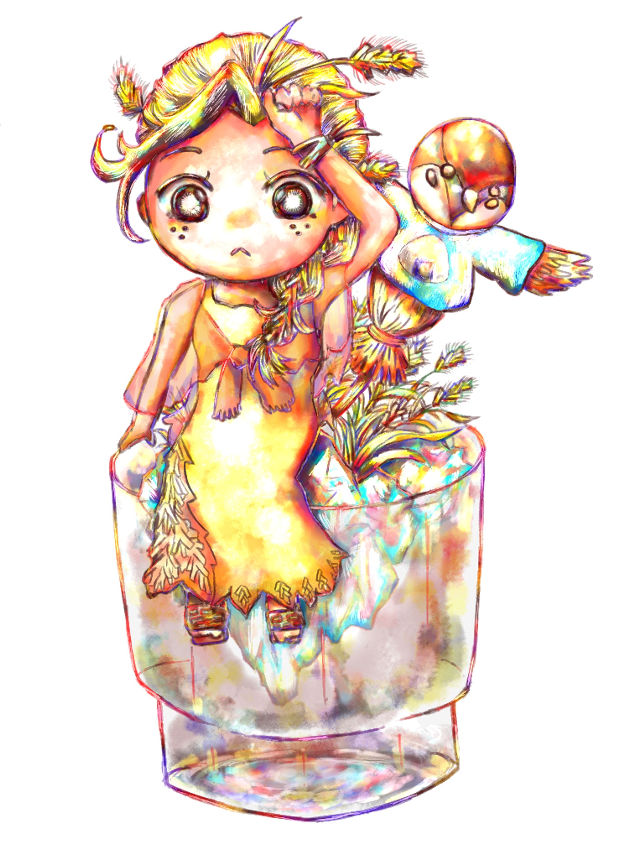 オリジナル：麦茶擬人化-1