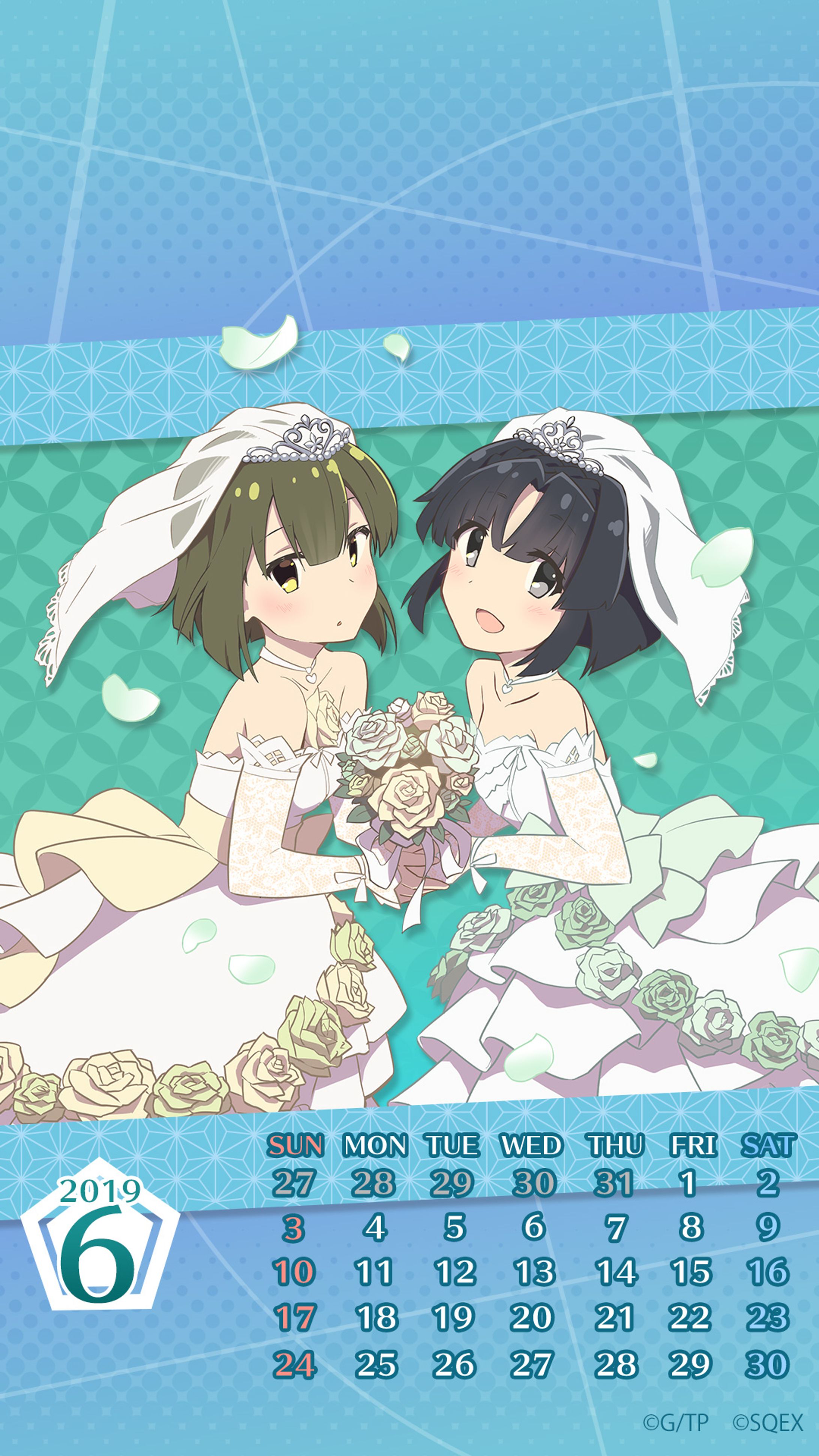 【刀使ノ巫女】　待ち受けカレンダー6月-1