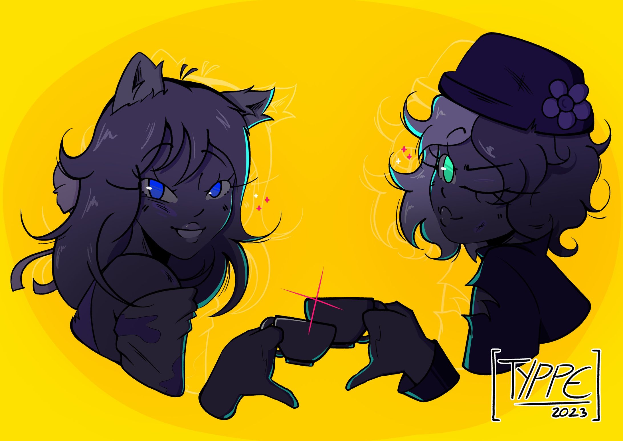 Tina and Bagi fanart (QSMP)-1
