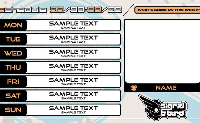 "Sigrid and Bird" Schedule Template