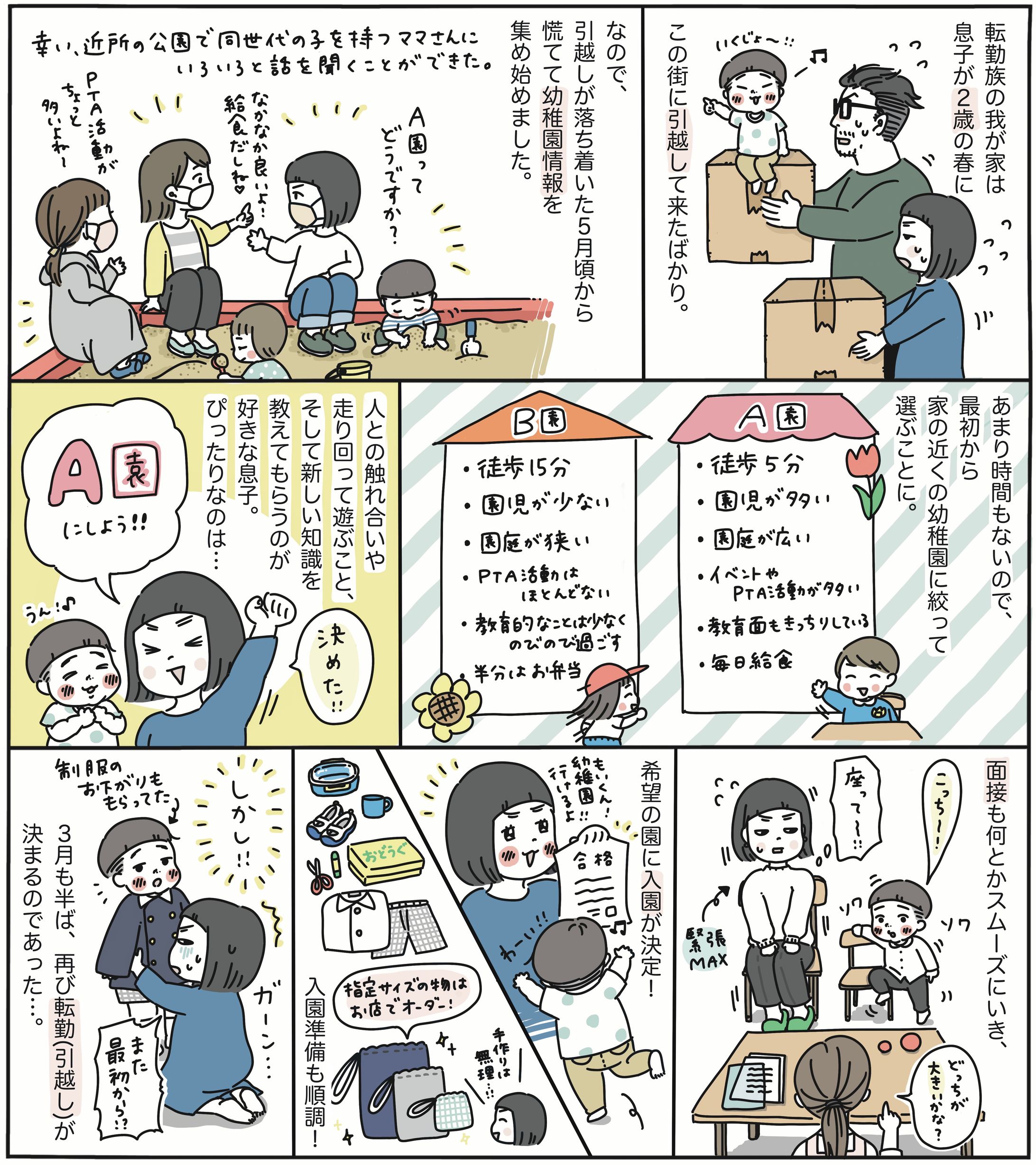 【フリーマガジン】もうすぐ幼稚園 体験漫画-1