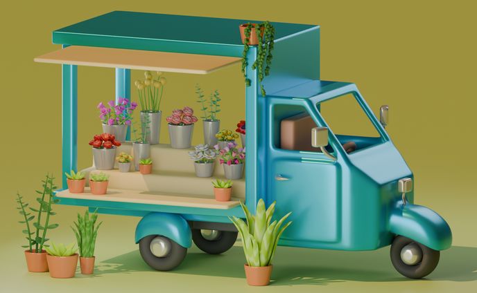 花屋のトラック