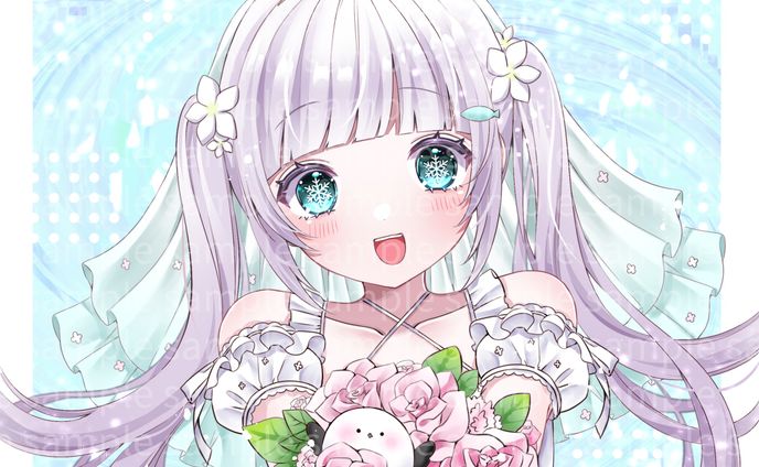 暁枝しぐれ様　バストアップイラスト