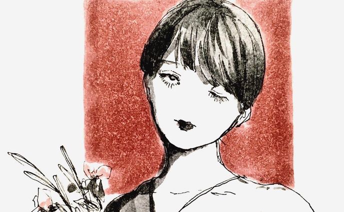 男の子、アナログイラスト