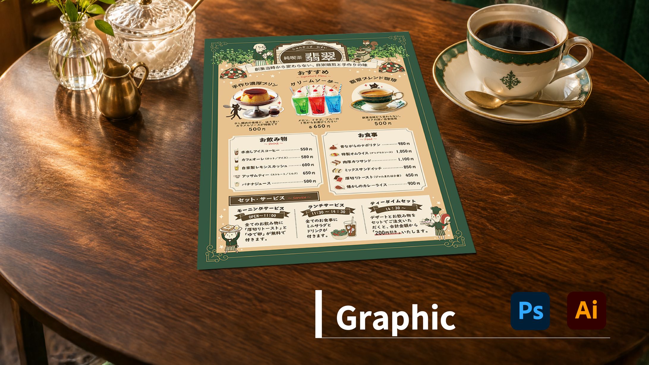 喫茶店メニュー表-1