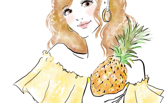 フルーツと女性（オリジナル）