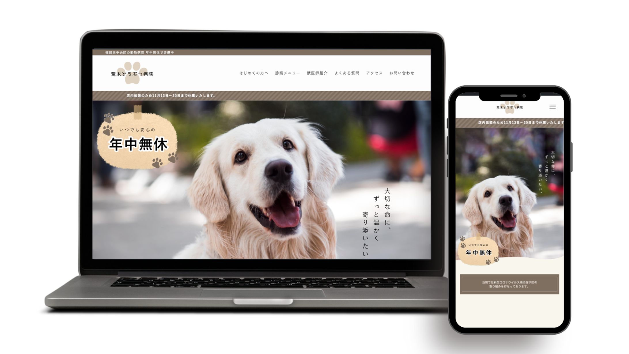 動物病院新規Webサイト制作-1