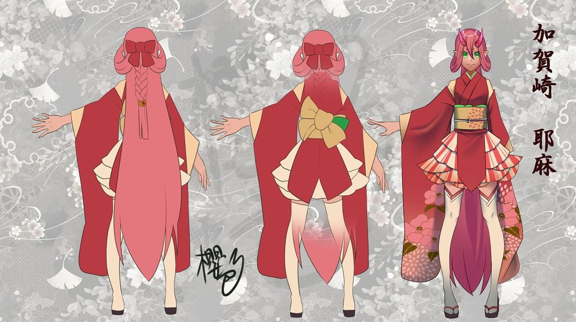 和服 女の子 デザイン-1