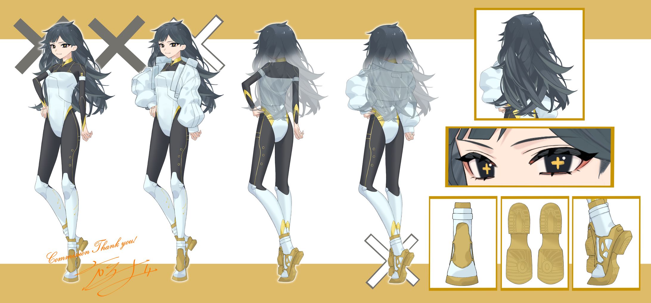 【ご依頼】キャラデザ・三面図【2025】-1