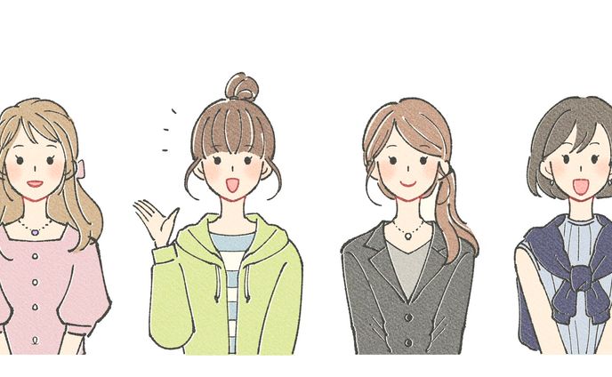 女性イラストカット