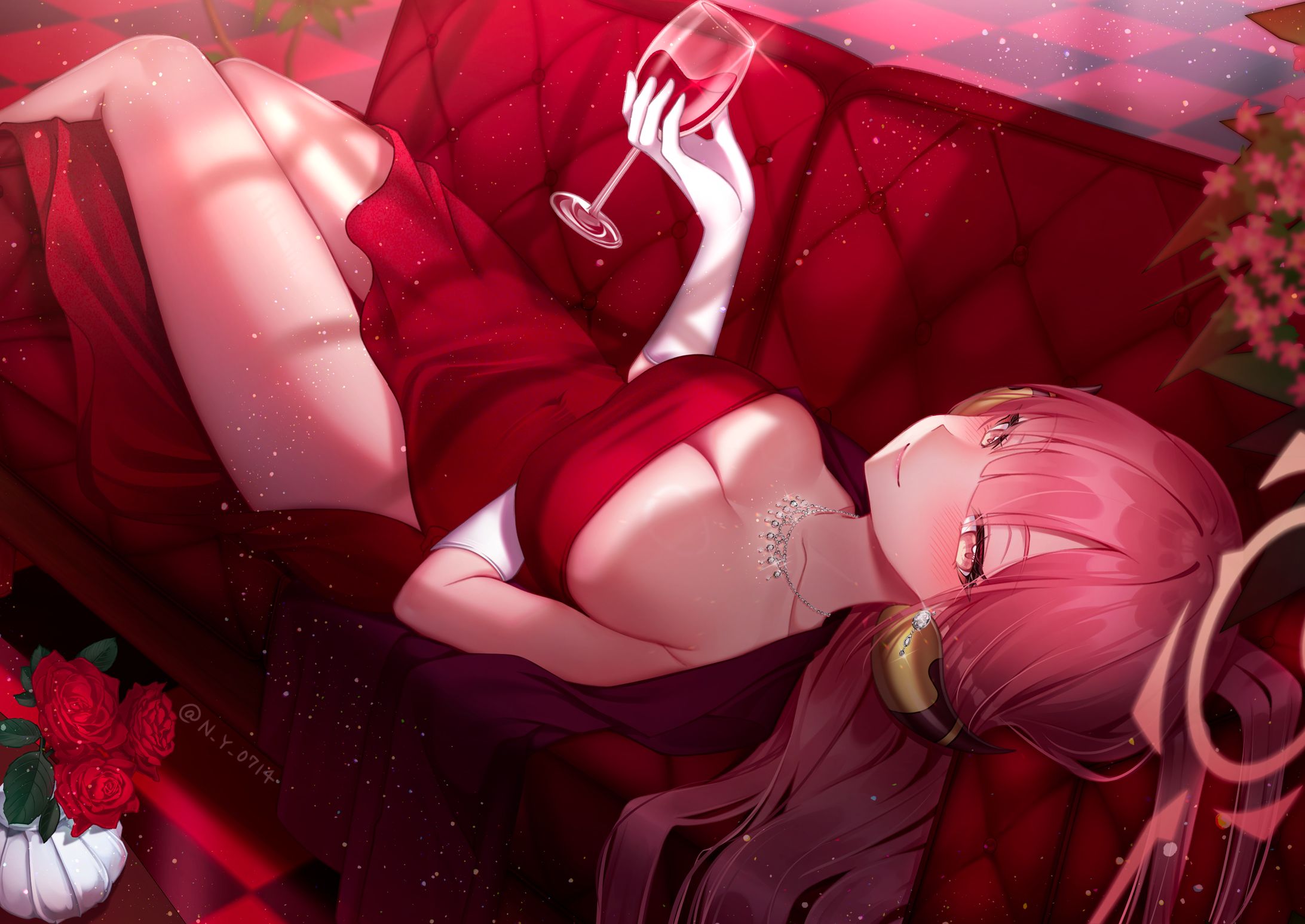 陸八魔アル（ドレス）-1