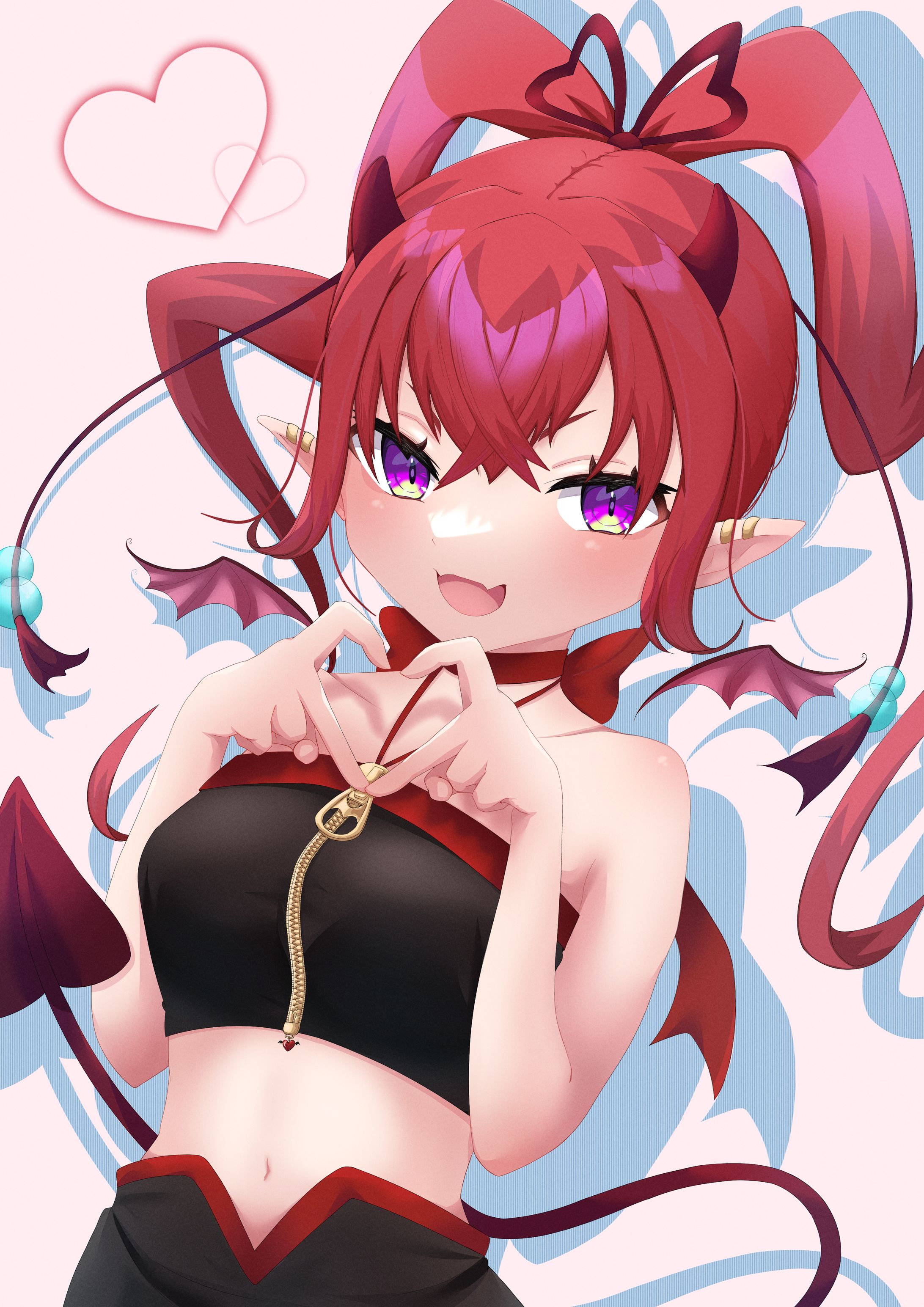 紅白イラスト【紅】-1