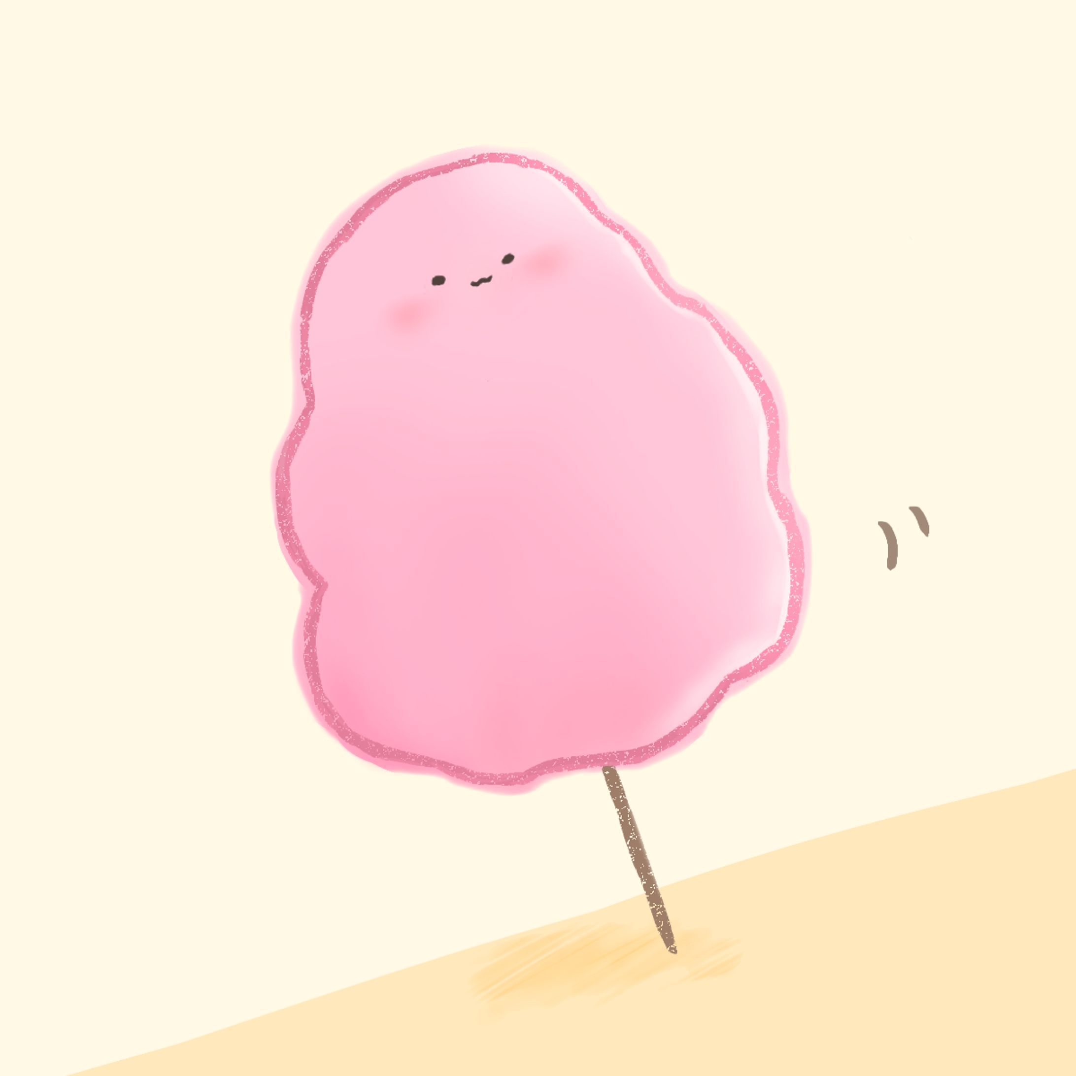 食べ物キャラクター　わたあめ-1