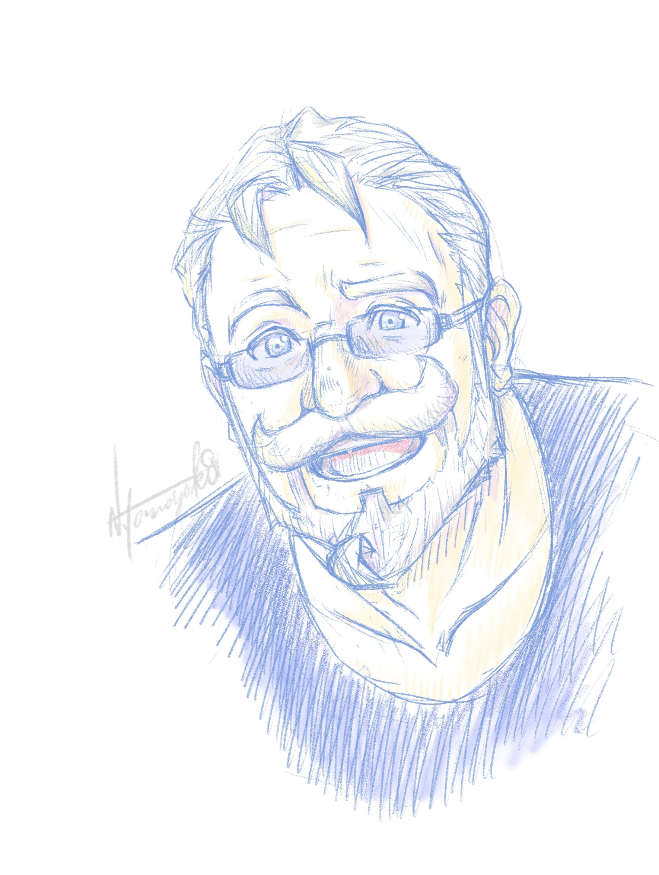 Sketch of an elder man-1