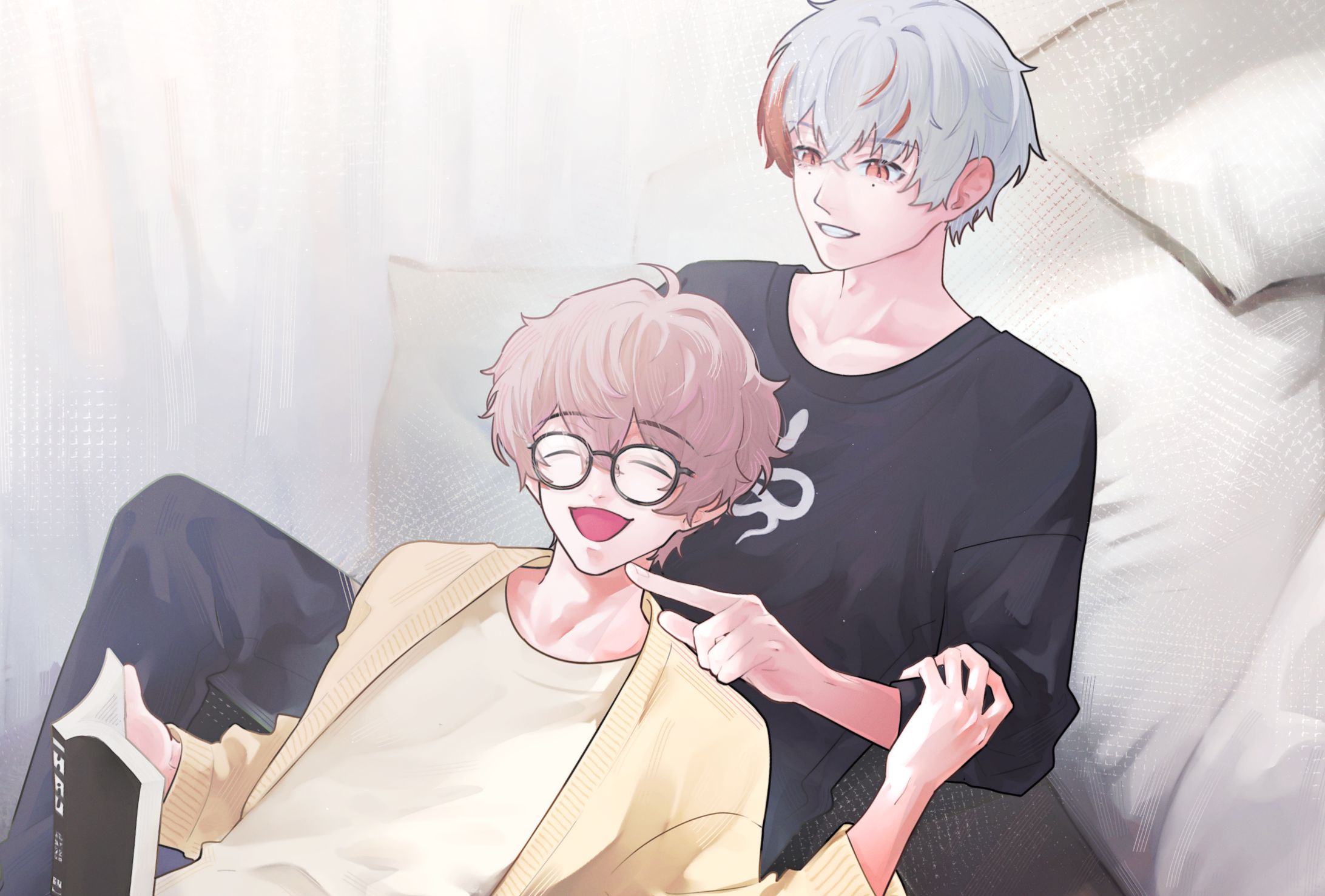 白墨/春月 雙人插圖-1