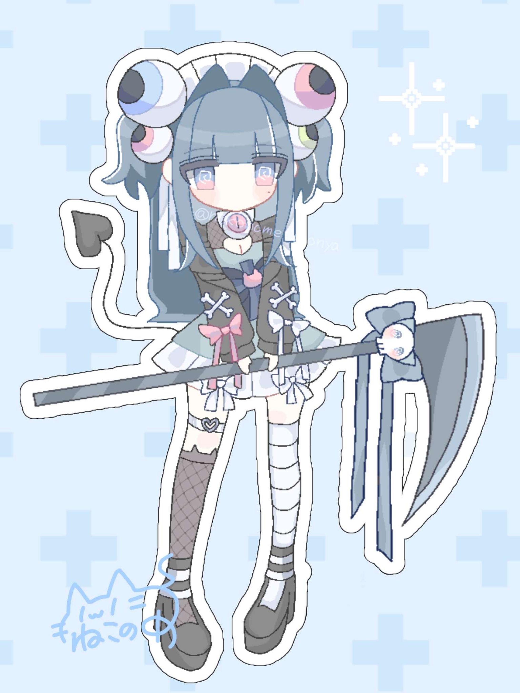 猫乃目もにゃ　ドットSDイラスト-1