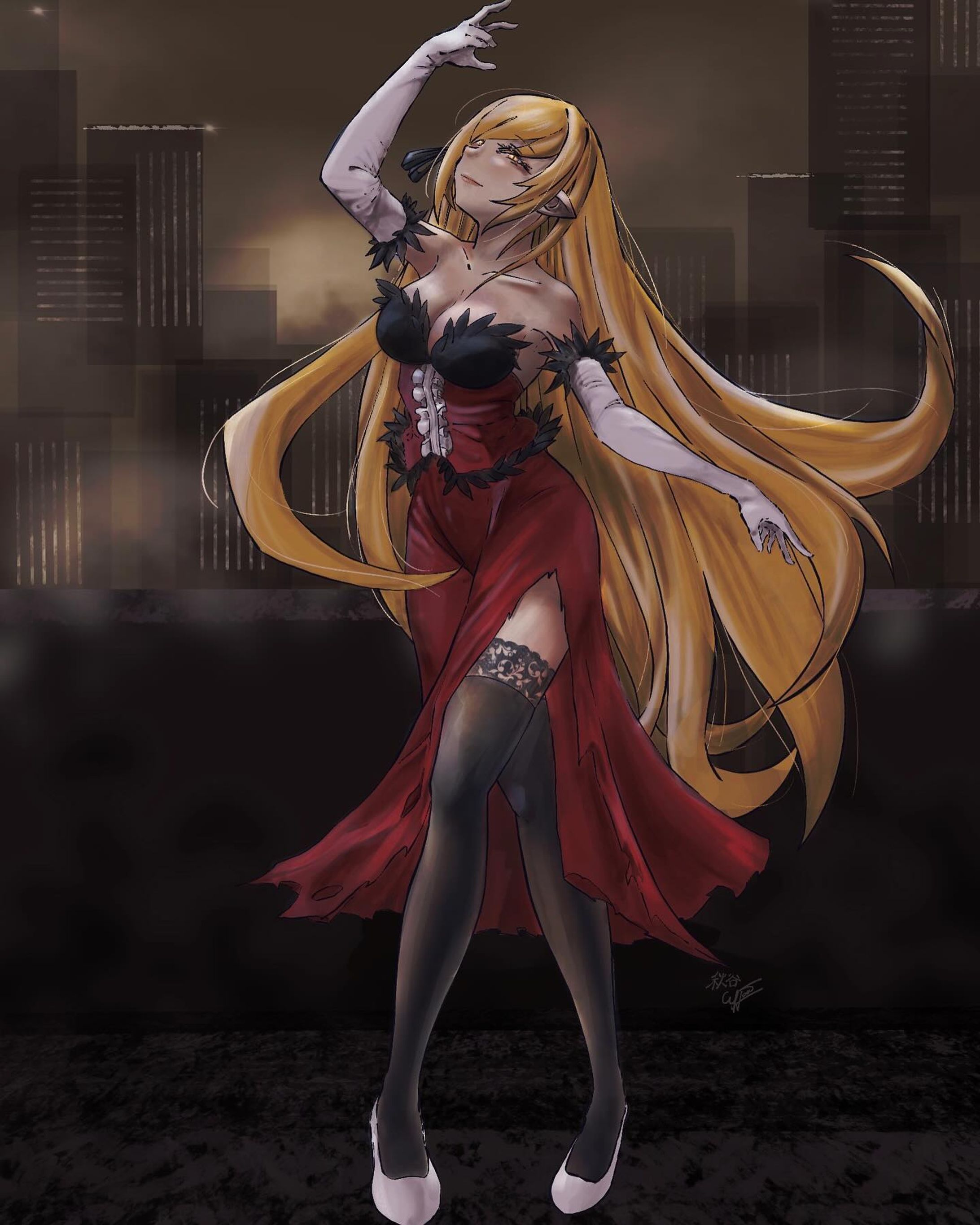 #イラスト  #物語シリーズ  #傷物語  #キスショットアセロラオリオンハートアンダーブレード  #art  #drawing  #fanart-1