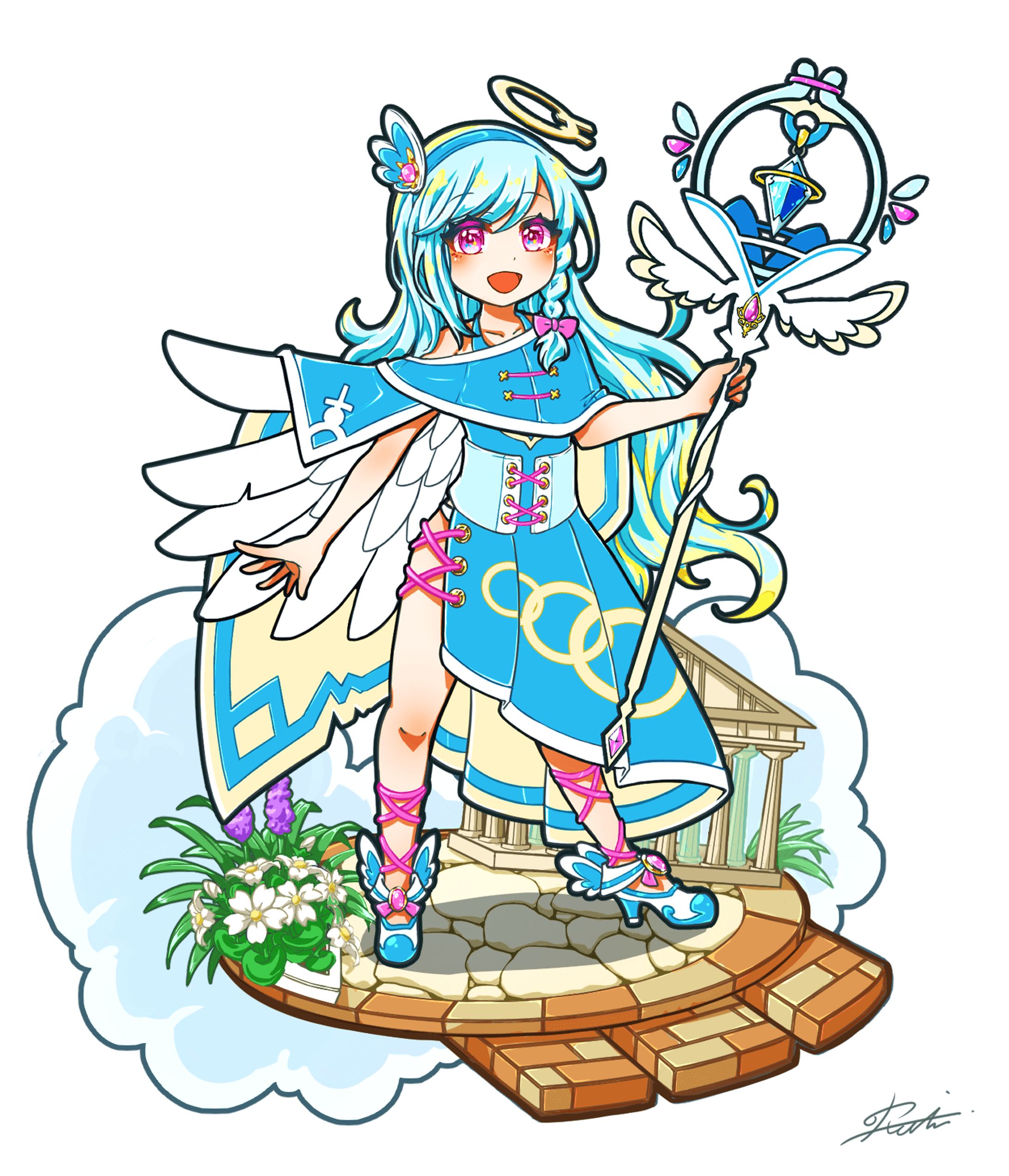 ヴィネット風イラスト２-1