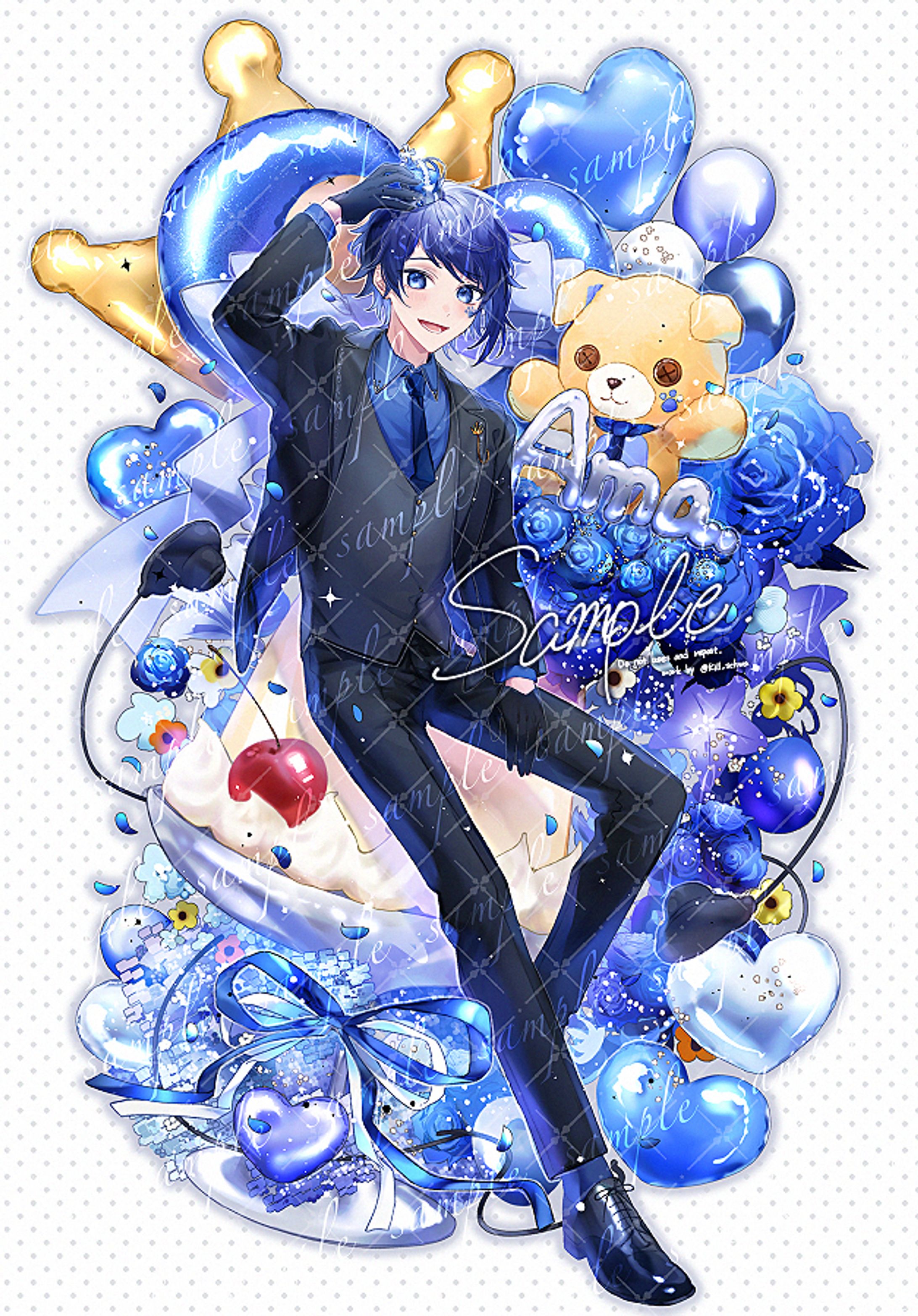 【お仕事】Ama.様　誕生日グッズ用イラスト-1