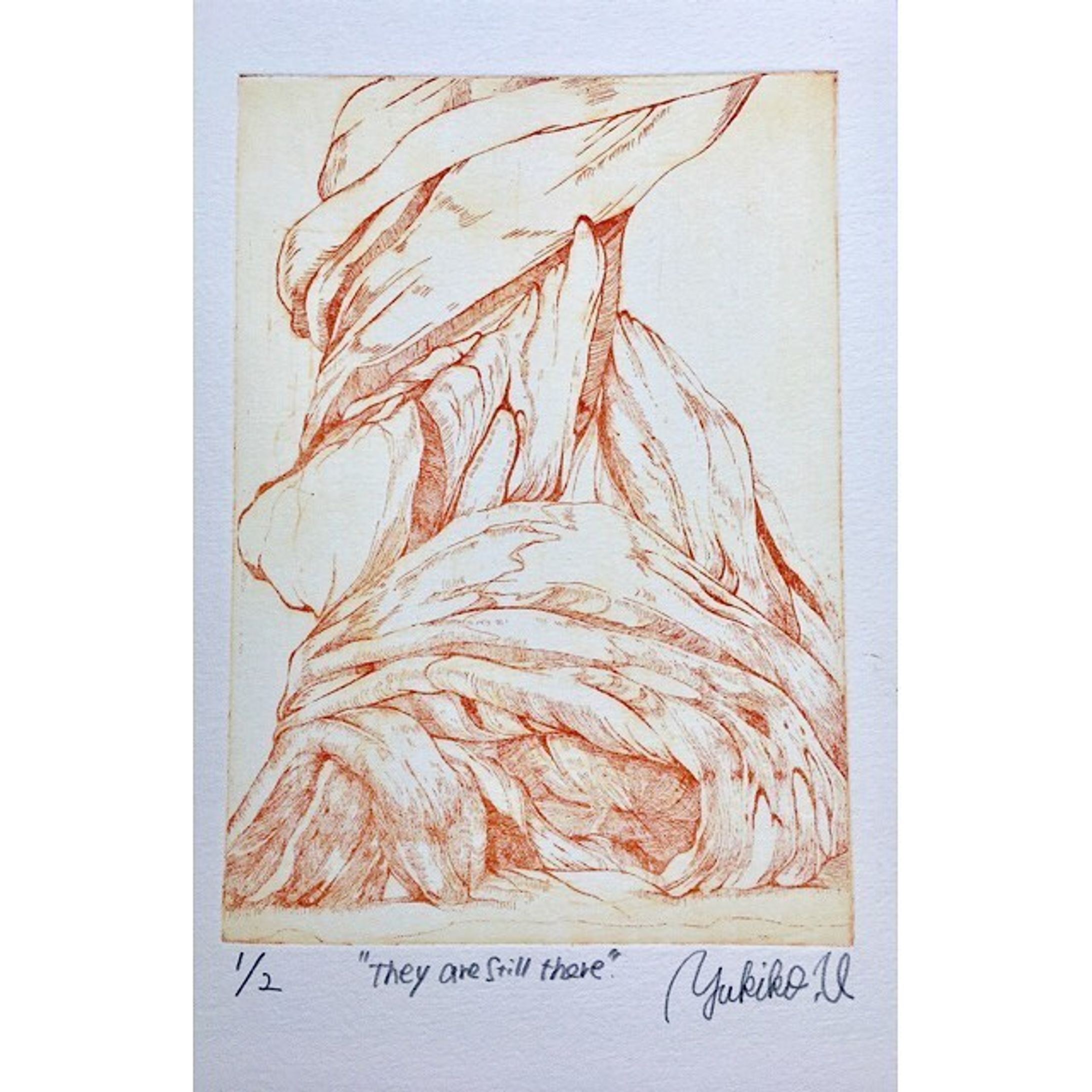 They are still there.
15㎝×21㎝
#etching

最近体調わるくて、インスタも制作も放置してました（´-`）.｡oO
7月になったらまたぼちぼち制作していこーと思います

#銅版画
#artworks-1