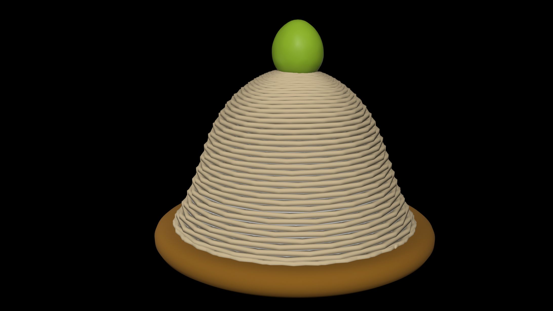 3DCG / モンブラン-1