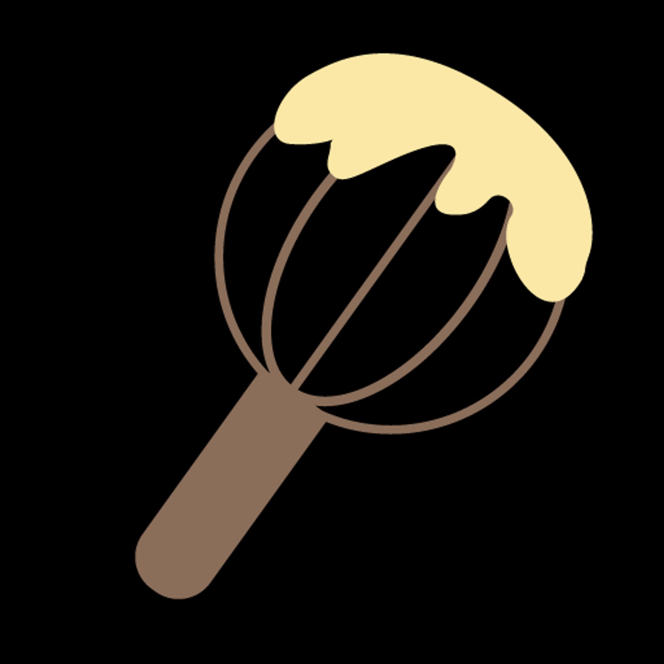 泡だて器（クリーム付き）ロゴ