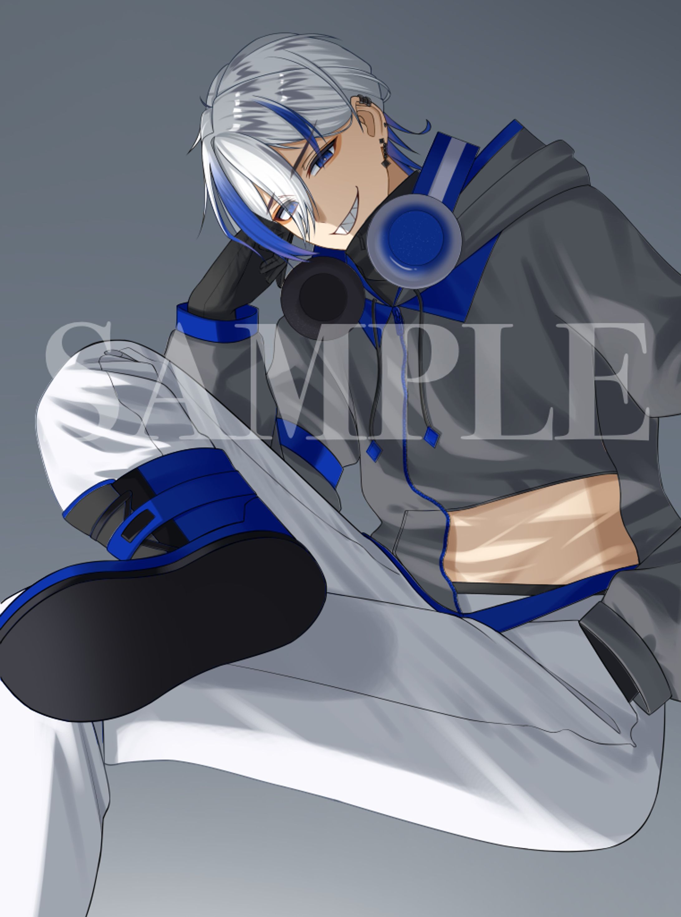 【個人様】1周年記念チェキイラスト/表情差分1点-1