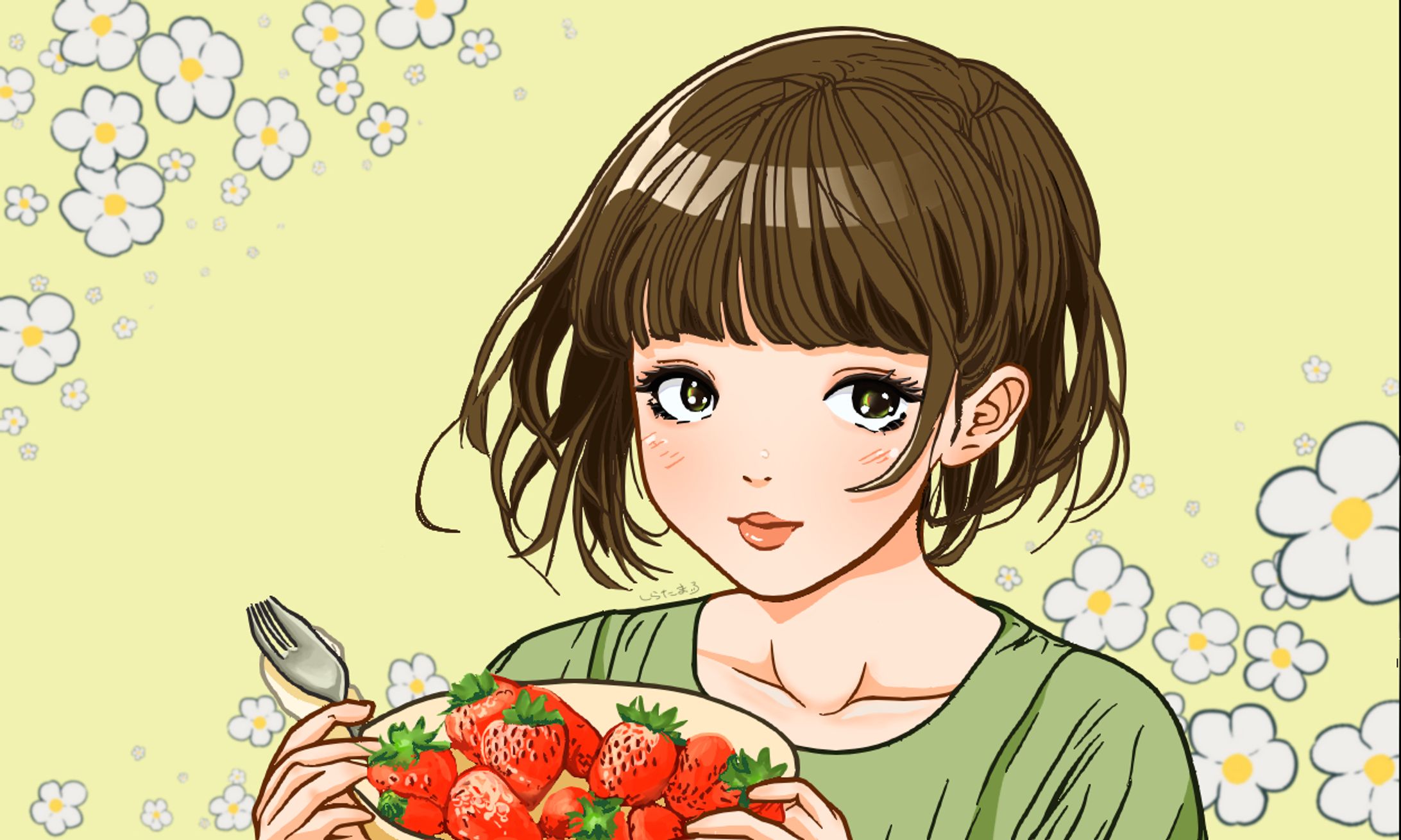 イチゴと女の子-1