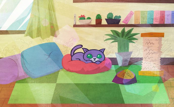 イラスト「ねこ くつろぎ中」