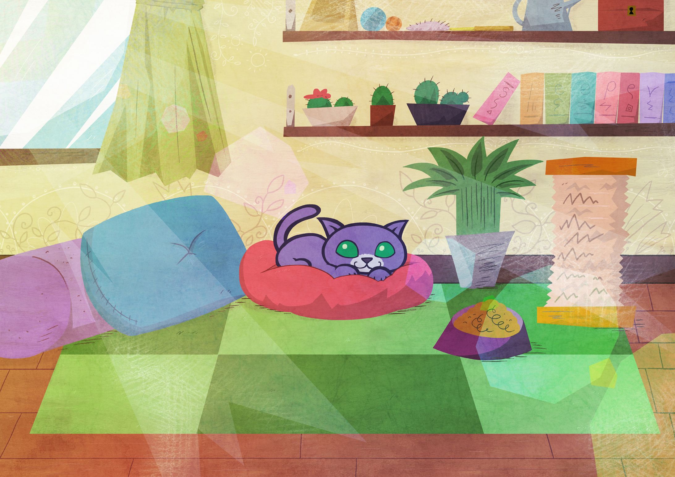 イラスト「ねこ くつろぎ中」-1