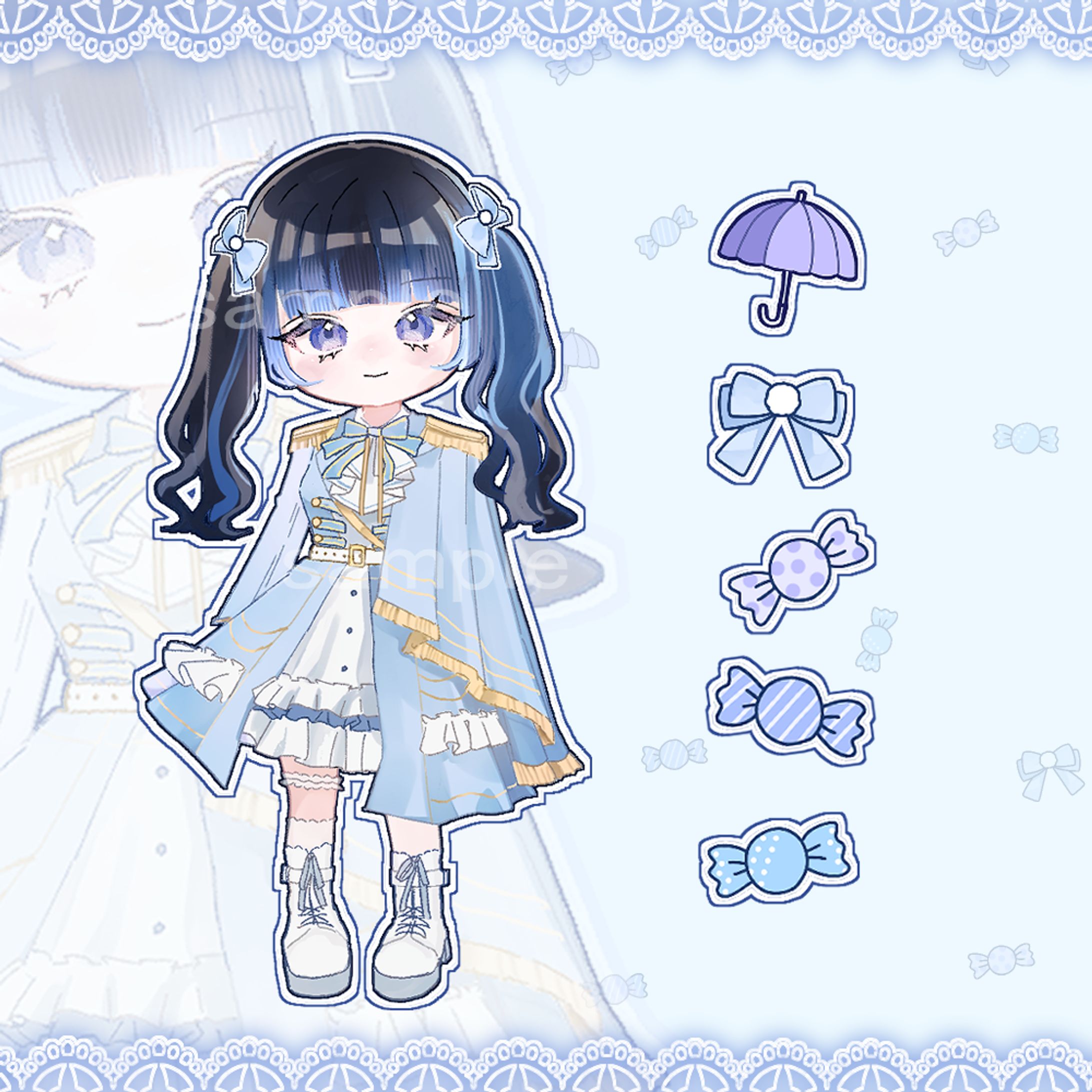 【commission】SD キャストデザイン-1