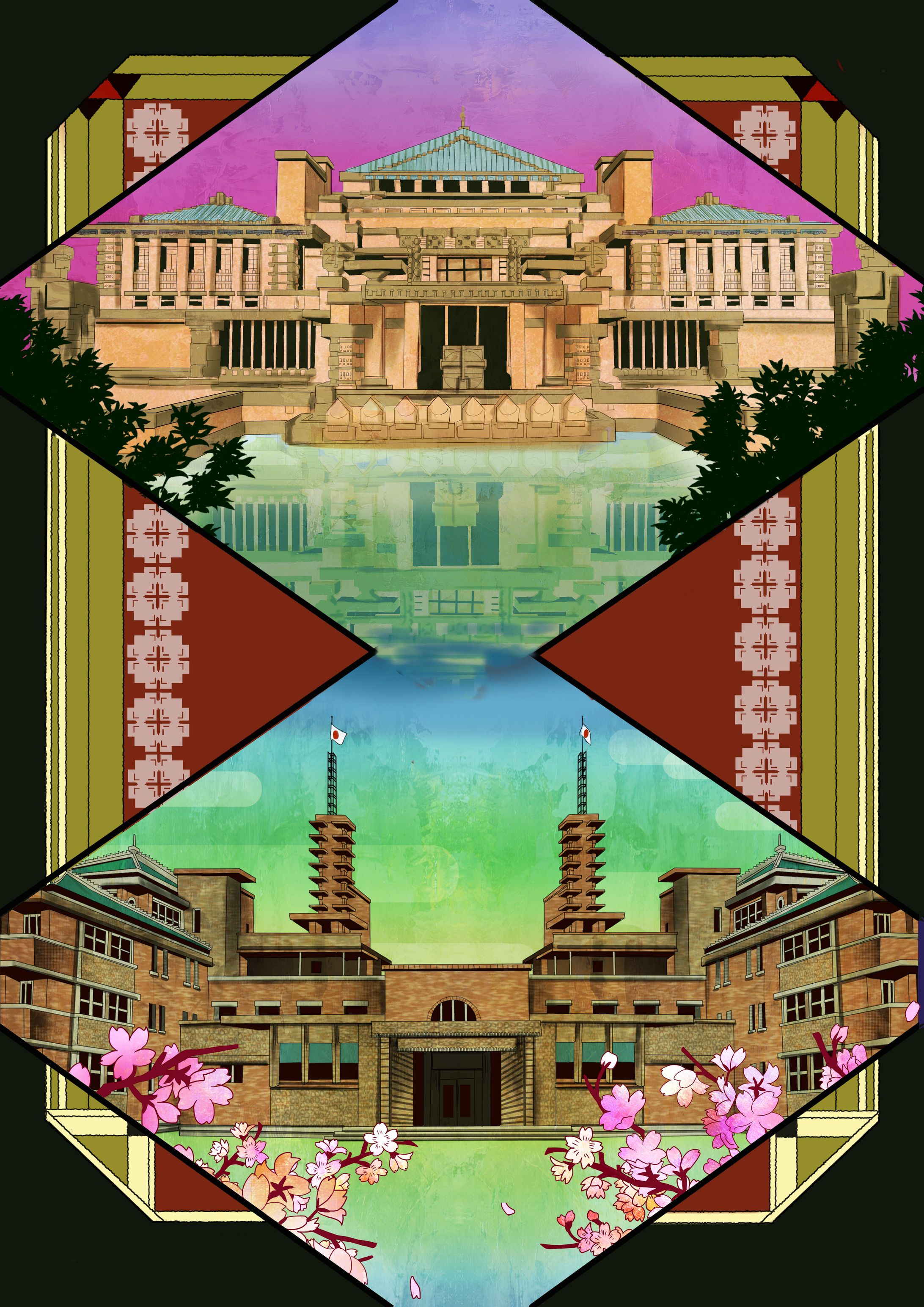 ホテル建築イラストレーション-1