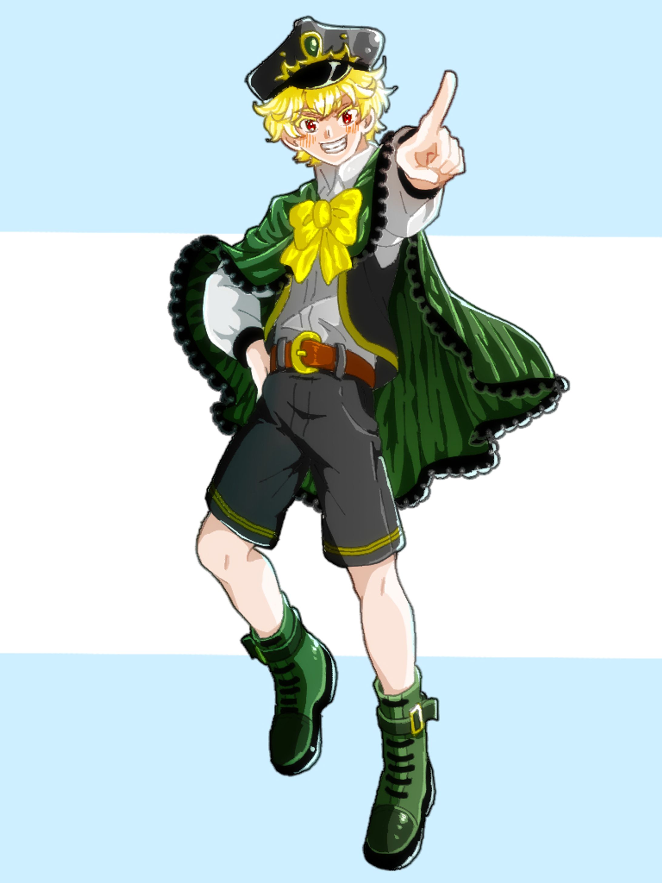 青年指さしポーズ-1