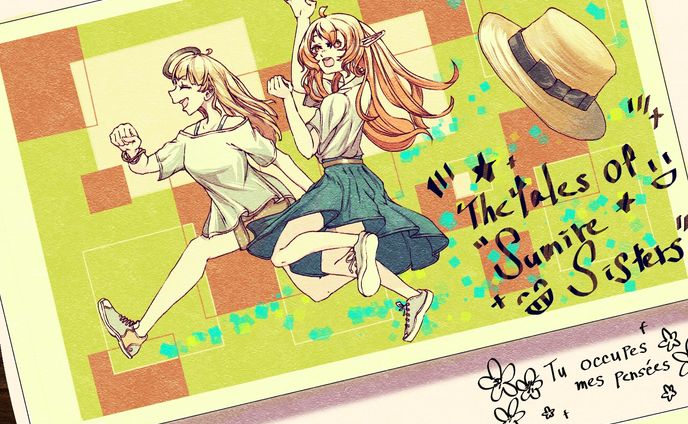 依頼イラスト　スミレ姉妹の物語