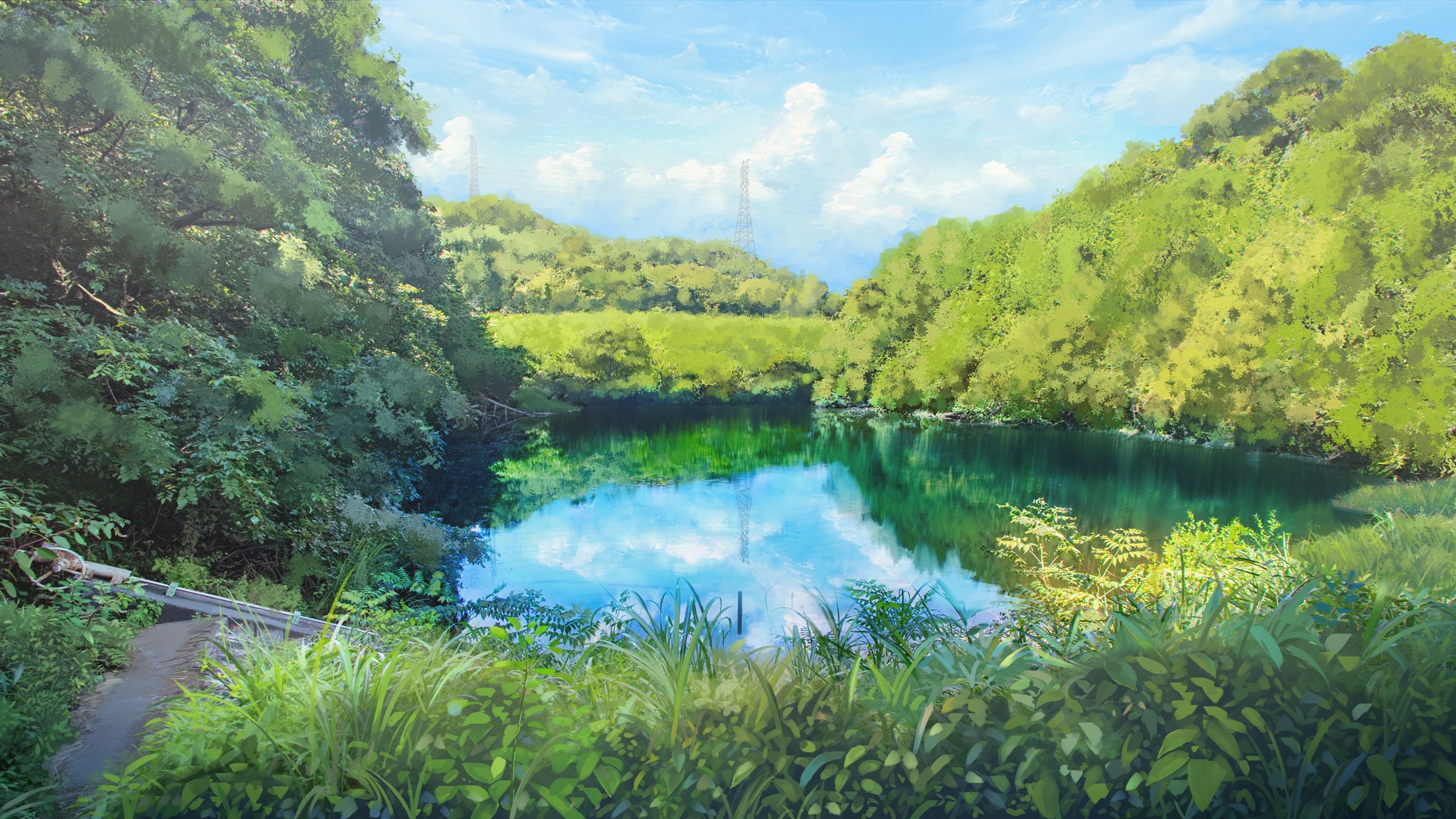 背景差分 泉 昼-1