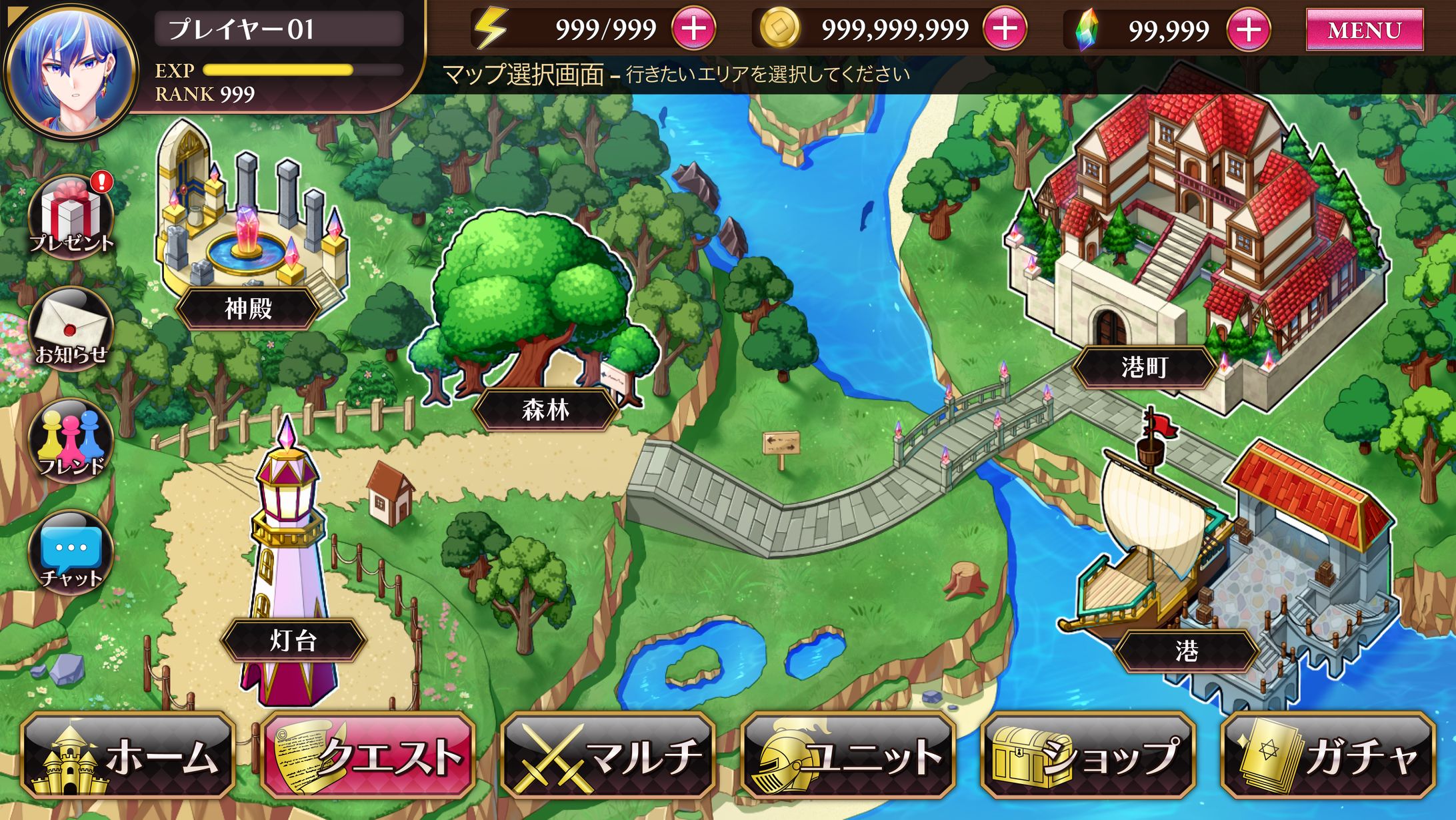 マップ画面風ゲームUI-1