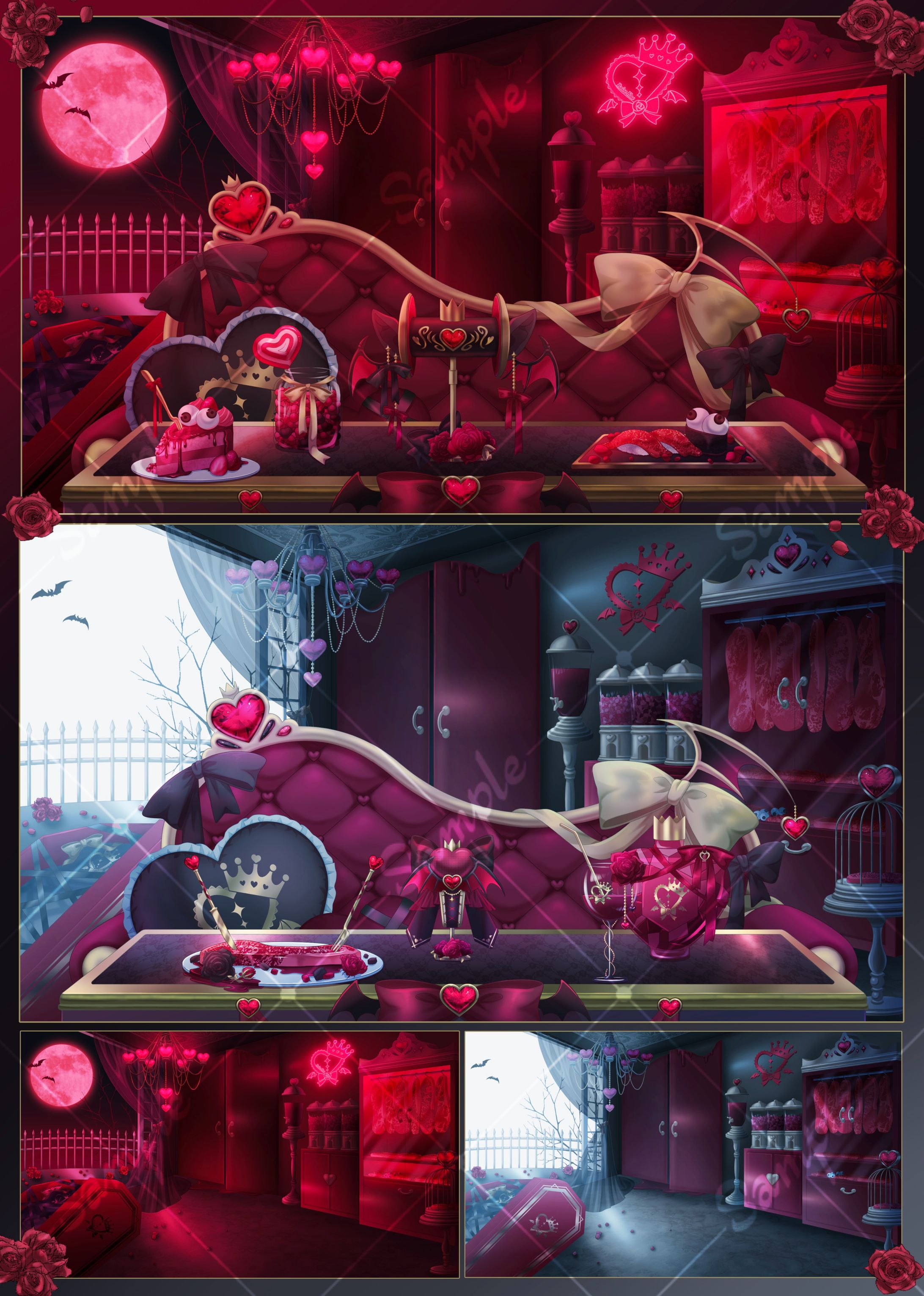 来世カエ様 配信部屋背景-1