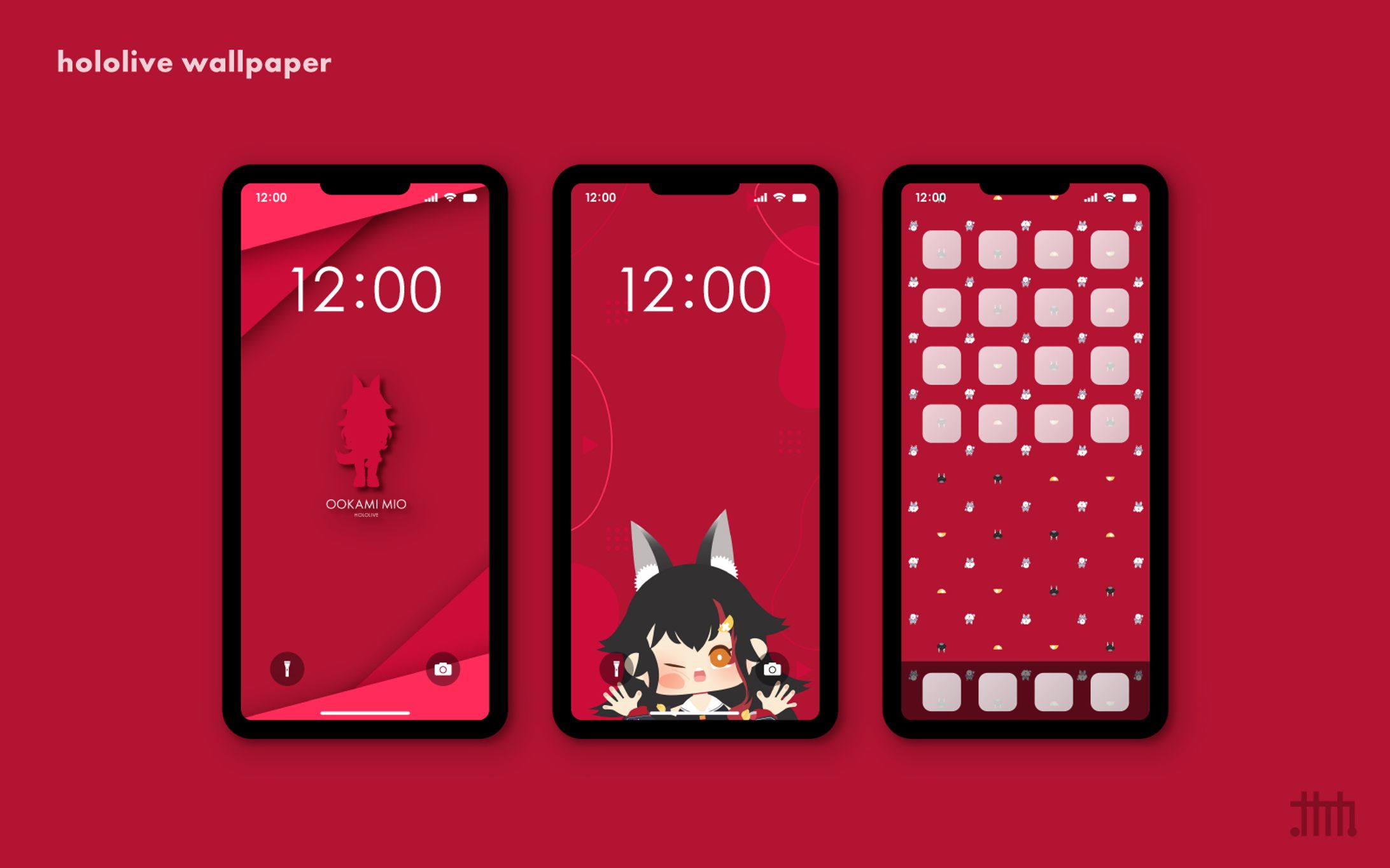 【二次創作】スマホ壁紙 大神ミオ-1