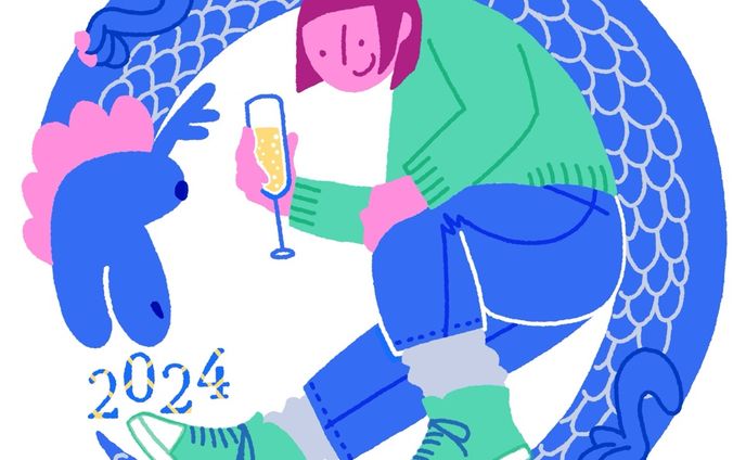 辰年　新年イラスト