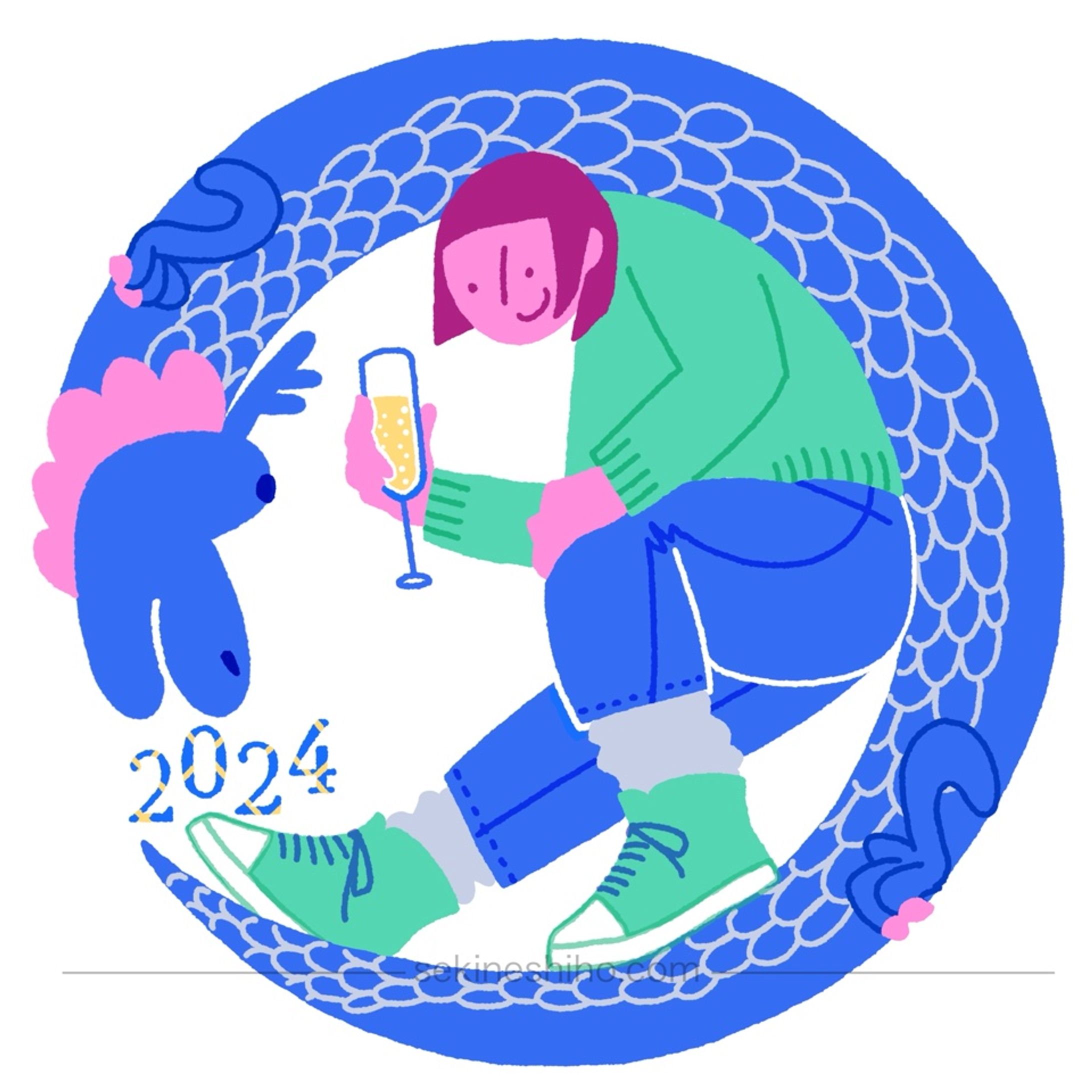 辰年　新年イラスト-1