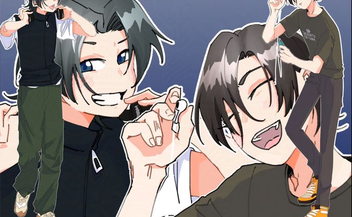 TRPG立ち絵(全身2PL+表情差分)