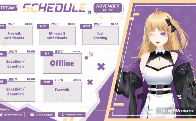 fa、stream schedule